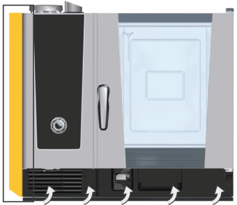 Теплозащитный экран 6-2-1 слева RATIONAL 60.75.769